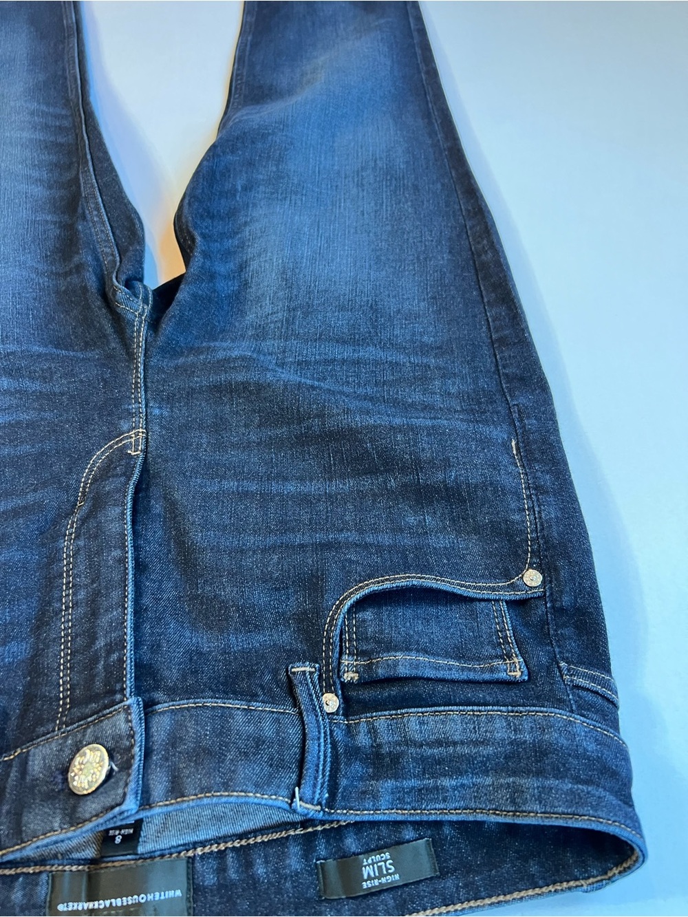 WHBM 29” High-rise Dark Indigo Slim Sculpt Jeans - Picture 6 of 11